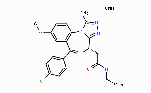 CAS No. 1260907-17-2, (S)-2-(6-(4-Chlorophenyl)-8-methoxy-1-methyl-4H-benzo-[f][1,2,4]triazolo[4,3-a][1,4]diazepin-4-yl)-N-ethylacetamide