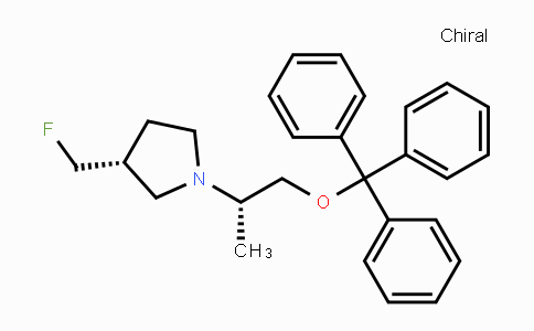 CAS No. 1443983-95-6, (R)-3-(Fluoromethyl)-1-((S)-1-(trityloxy)-propan-2-yl)pyrrolidine