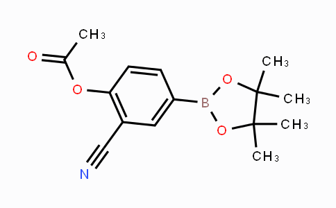 CAS No. 1292317-52-2, 2-Cyano-4-(4,4,5,5-tetramethyl-1,3,2-dioxaborolan-2-yl)phenyl acetate