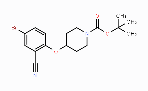CAS No. 1292317-56-6, tert-Butyl 4-(4-bromo-2-cyanophenoxy)-piperidine-1-carboxylate