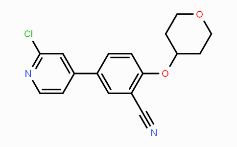 CAS No. 1426921-18-7, 5-(2-Chloropyridin-4-yl)-2-(tetrahydro-2H-pyran-4-yloxy)benzonitrile
