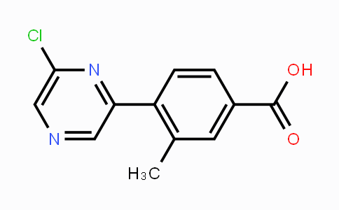CAS No. 1020718-71-1, 4-(6-Chloro-pyrazin-2-yl)-3-methyl-benzoic acid