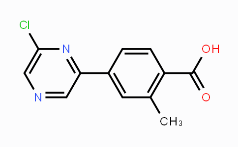 CAS No. 1020718-74-4, 4-(6-Chloro-pyrazin-2-yl)-2-methyl-benzoic acid