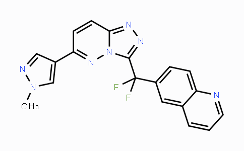 CAS No. 943540-75-8, 6-(Difluoro(6-(1-methyl-1H-pyrazol-4-yl)-[1,2,4]-triazolo[4,3-b]pyridazin-3-yl)methyl)quinoline