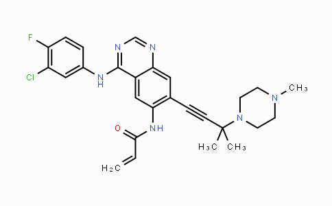 MC107054 | 451492-95-8 | N-(4-((3-Chloro-4-fluorophenyl)amino)-7-(3-methyl-3-(4-methylpiperazin-1-yl)but-1-yn-1-yl)quinazolin-6-yl)acrylamide