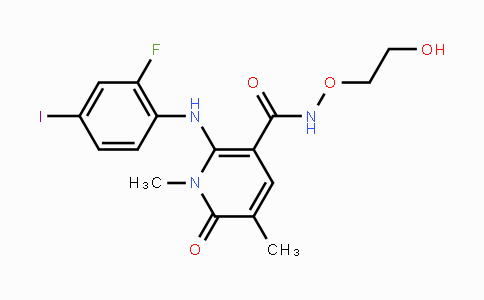 CAS No. 869357-68-6, 2-((2-Fluoro-4-iodophenyl)amino)-N-(2-hydroxyethoxy)-1,5-dimethyl-6-oxo-1,6-dihydropyridine-3-carboxamide