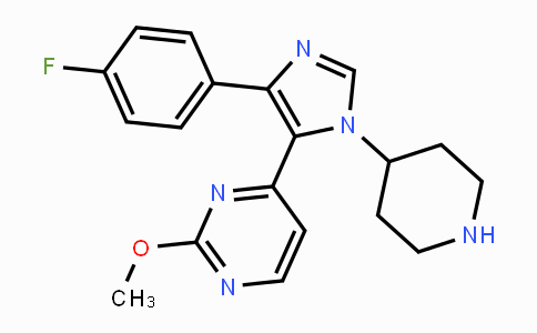 CAS No. 193746-75-7, 4-(4-(4-Fluorophenyl)-1-(piperidin-4-yl)-1H-imidazol-5-yl)-2-methoxypyrimidine