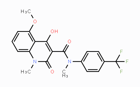 CAS No. 254964-60-8, 4-Hydroxy-5-methoxy-N,1-dimethyl-2-oxo-N-(4-(trifluoromethyl)-phenyl)-1,2-dihydroquinoline-3-carboxamide