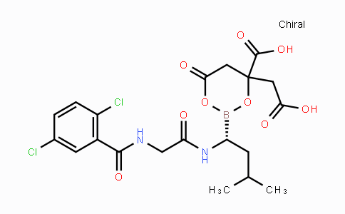 CAS No. 1201902-80-8, 4-(Carboxymethyl)-2-((R)-1-(2-(2,5-dichlorobenzamido)acetamido)-3-methylbutyl)-6-oxo-1,3,2-dioxaborinane-4-carboxylic acid