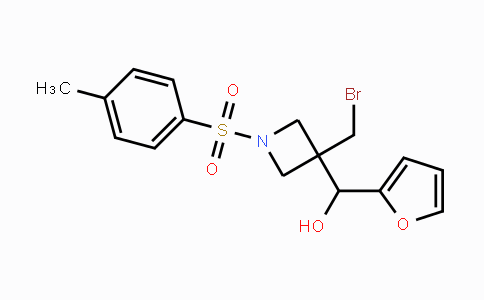 CAS No. 1349199-52-5, (3-(Bromomethyl)-1-tosylazetidin-3-yl)(furan-2-yl)methanol