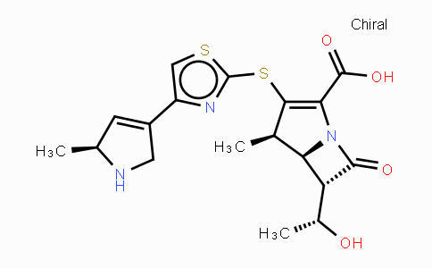 CAS No. 426253-04-5, (4R,5S,6S)-6-((R)-1-Hydroxyethyl)-4-methyl-3-((4-((S)-5-methyl-2,5-dihydro-1H-pyrrol-3-yl)thiazol-2-yl)thio)-7-oxo-1-azabicyclo[3.2.0]hept-2-ene-2-carboxylic a