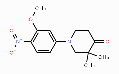 CAS No. 1356963-08-0, 1-(3-Methoxy-4-nitrophenyl)-3,3-dimethylpiperidin-4-one