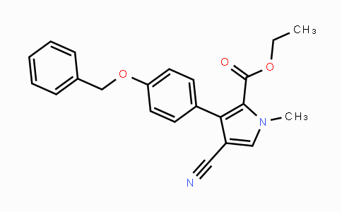 CAS No. 851192-88-6, Ethyl 3-(4-(benzyloxy)phenyl)-4-cyano-1-methyl-1H-pyrrole-2-carboxylate