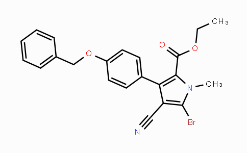 851193-57-2 | Ethyl 3-(4-(benzyloxy)phenyl)-5-bromo-4-cyano-1-methyl-1H-pyrrole-2-carboxylate