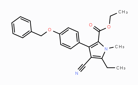 CAS No. 851193-71-0, Ethyl 3-(4-(benzyloxy)phenyl)-4-cyano-5-ethyl-1-methyl-1H-pyrrole-2-carboxylate