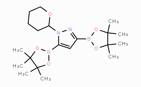 CAS No. 1256360-29-8, 1-(Tetrahydro-2H-pyran-2-yl)-3,5-bis(4,4,5,5-tetramethyl-1,3,2-dioxaborolan-2-yl)-1H-pyrazole