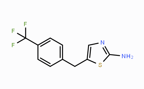 CAS No. 923813-54-1, 5-(4-(Trifluoromethyl)benzyl)thiazol-2-amine