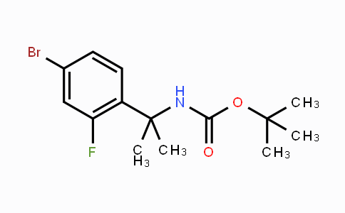CAS No. 335592-63-7, tert-Butyl 2-(4-bromo-2-fluorophenyl)-propan-2-ylcarbamate