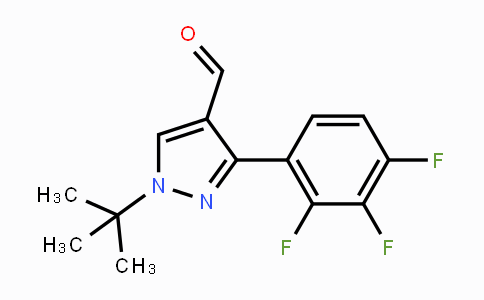 CAS No. 1350760-06-3, 1-(tert-Butyl)-3-(2,3,4-trifluorophenyl)-1H-pyrazole-4-carbaldehyde