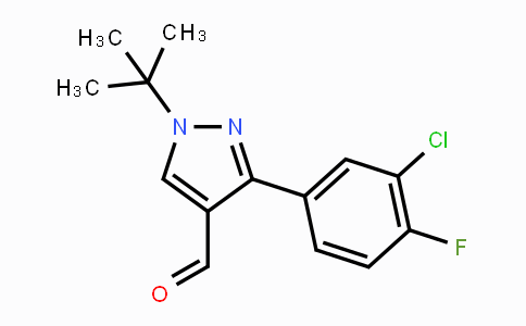 CAS No. 1152873-39-6, 1-(tert-Butyl)-3-(3-chloro-4-fluorophenyl)-1H-pyrazole-4-carbaldehyde