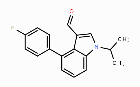 CAS No. 1350760-31-4, 4-(4-Fluorophenyl)-1-isopropyl-1H-indole-3-carbaldehyde