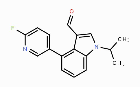 CAS No. 1350760-33-6, 4-(6-Fluoropyridin-3-yl)-1-isopropyl-1H-indole-3-carbaldehyde