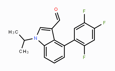 CAS No. 1350760-35-8, 1-Isopropyl-4-(2,4,5-trifluorophenyl)-1H-indole-3-carbaldehyde