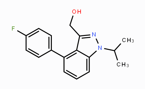 CAS No. 1350760-42-7, (4-(4-Fluorophenyl)-1-isopropyl-1H-indazol-3-yl)methanol