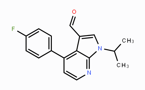 CAS No. 1350760-48-3, 4-(4-Fluorophenyl)-1-isopropyl-1H-pyrrolo-[2,3-b]pyridine-3-carbaldehyde