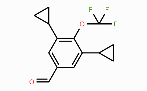 CAS No. 1350760-75-6, 3,5-Dicyclopropyl-4-(trifluoromethoxy)benzaldehyde