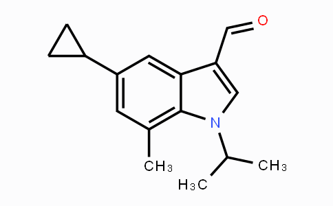 CAS No. 1350760-90-5, 5-Cyclopropyl-1-isopropyl-7-methyl-1H-indole-3-carbaldehyde