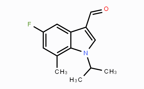 CAS No. 1350760-92-7, 5-Fluoro-1-isopropyl-7-methyl-1H-indole-3-carbaldehyde