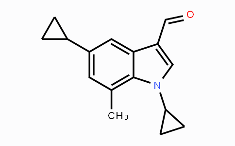CAS No. 1350760-96-1, 1,5-Dicyclopropyl-7-methyl-1H-indole-3-carbaldehyde