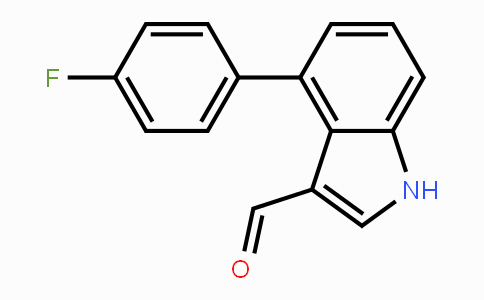 CAS No. 1214348-51-2, 4-(4-Fluorophenyl)-1H-indole-3-carbaldehyde