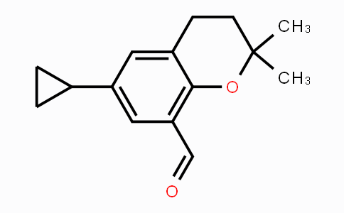 CAS No. 1350761-50-0, 6-Cyclopropyl-2,2-dimethylchroman-8-carbaldehyde