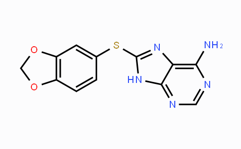 CAS No. 873436-88-5, 8-(Benzo[d][1,3]dioxol-5-ylthio)-9H-purin-6-amine