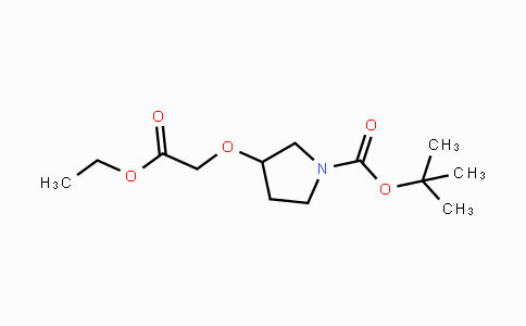 CAS No. 1648864-27-0, tert-Butyl 3-(2-ethoxy-2-oxoethoxy)-pyrrolidine-1-carboxylate