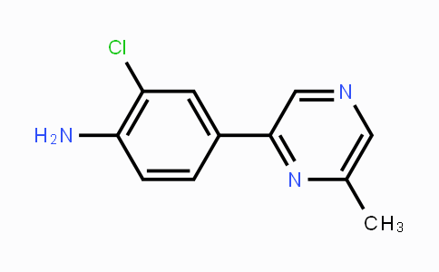CAS No. 1648864-30-5, 2-Chloro-4-(6-methylpyrazin-2-yl)aniline