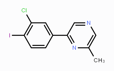 CAS No. 1648864-31-6, 2-(3-Chloro-4-iodophenyl)-6-methylpyrazine