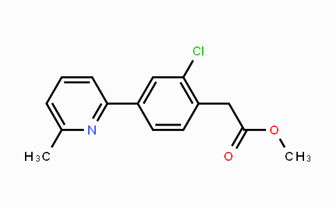 CAS No. 1648864-47-4, Methyl 2-(2-chloro-4-(6-methylpyridin-2-yl)phenyl)acetate
