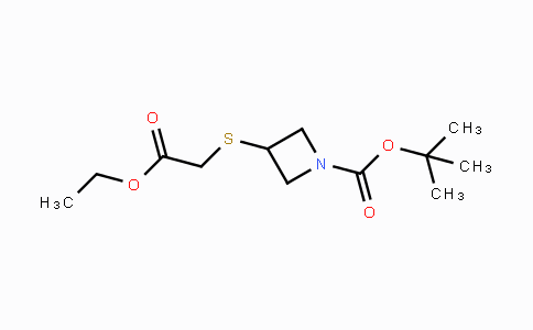 CAS No. 1648864-56-5, tert-Butyl 3-((2-ethoxy-2-oxoethyl)-thio)azetidine-1-carboxylate