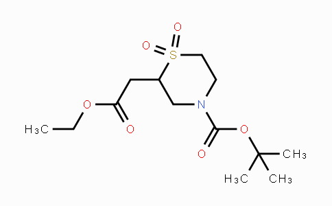 MC107528 | 1648864-64-5 | tert-Butyl 2-(2-ethoxy-2-oxoethyl)thiomorpholine-4-carboxylate 1,1-dioxide