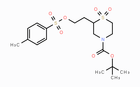 MC107530 | 1648864-63-4 | tert-Butyl 2-(2-(tosyloxy)ethyl)thiomorpholine-4-carboxylate 1,1-dioxide