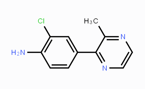 CAS No. 1432909-92-6, 2-Chloro-4-(3-methylpyrazin-2-yl)aniline