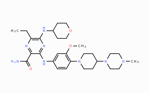 MC107571 | 1254053-43-4 | 6-Ethyl-3-((3-methoxy-4-(4-(4-methylpiperazin-1-yl)piperidin-1-yl)phenyl)-amino)-5-((tetrahydro-2H-pyran-4-yl)amino)pyrazine-2-carboxamide