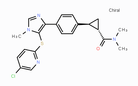 CAS No. 1242441-26-4, (1S,2S)-2-(4-(5-((5-Chloropyridin-2-yl)thio)-1-methyl-1H-imidazol-4-yl)phenyl)-N,N-dimethylcyclopropanecarboxamide