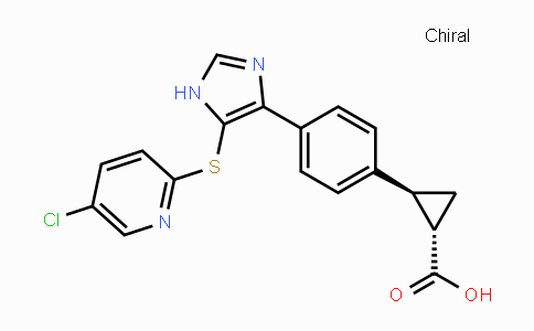 CAS No. 1242441-49-1, (1S,2S)-2-(4-(5-((5-Chloropyridin-2-yl)thio)-1H-imidazol-4-yl)phenyl)cyclopropanecarboxylic acid