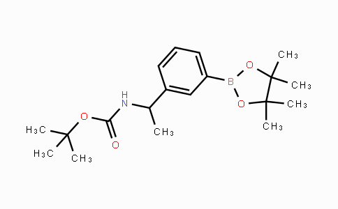 CAS No. 887254-63-9, tert-Butyl (1-(3-(4,4,5,5-tetramethyl-1,3,2-dioxaborolan-2-yl)phenyl)ethyl)carbamate