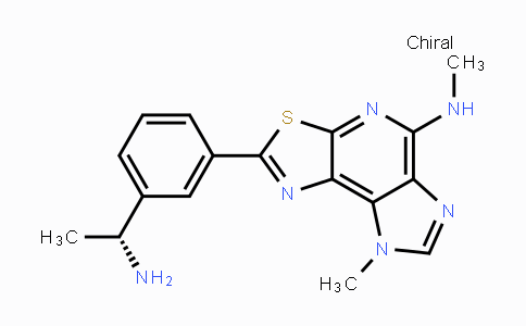 CAS No. 1609394-80-0, (R)-2-(3-(1-Aminoethyl)phenyl)-N,8-dimethyl-8H-imidazo[4,5-d]thiazolo[5,4-b]pyridin-5-amine
