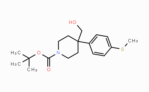 CAS No. 1673527-16-6, tert-Butyl 4-(hydroxymethyl)-4-(4-(methylthio)-phenyl)piperidine-1-carboxylate